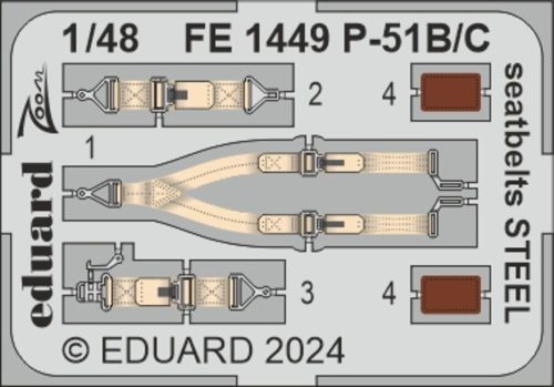 Eduard - P-51B/C seatbelts STEEL  EDUARD