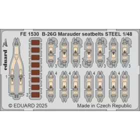 Eduard - B-26G Marauder seatbelts STEEL  ICM