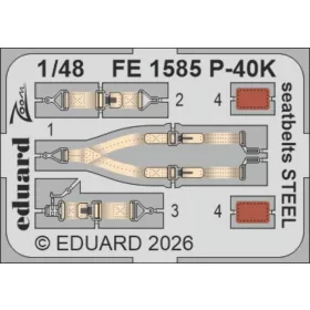 Eduard - P-40K seatbelts STEEL for Eduard