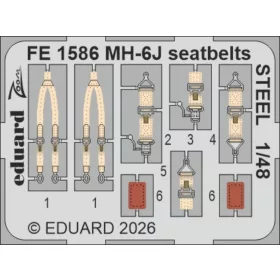 Eduard - MH-6J seatbelts STEEL for ICM