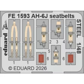 Eduard - AH-6J seatbelts STEEL for ICM