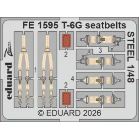 Eduard - T-6G seatbelts STEEL for Italeri