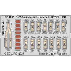 Eduard - B-26C-45 Marauder seatbelts STEEL for ICM