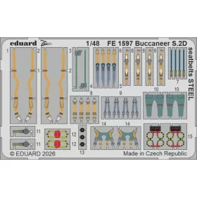 Eduard - Buccaneer S.2D seatbelts STEEL for Trumpeter