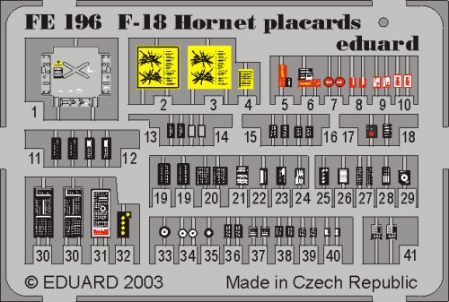 Eduard - F-18 Hornet placards