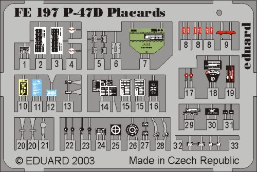 Eduard - P-47D Thunderbolt Placards