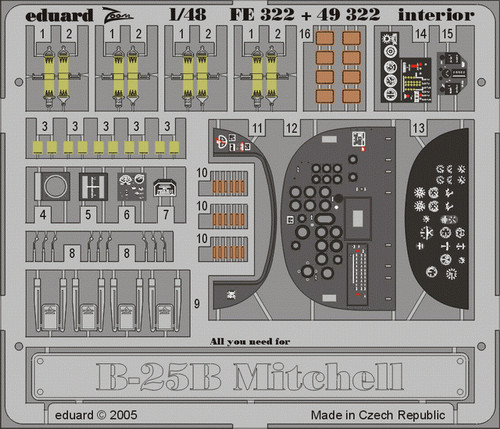 Eduard - B-25B Mitchell interior for Accurate Miniatures