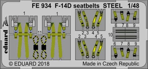 Eduard - F-14D seatbelts STEEL for Tamiya