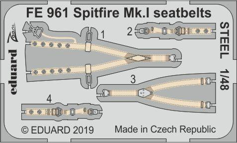 Eduard - Spitfire Mk.I seatbelts STEEL f. Tamiya