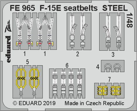 Eduard - F-15E seatbelts STEEL f.Great Wall Hobby
