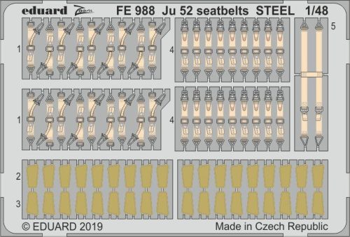 Eduard - Ju 52 seatbelts STEEL for Revell