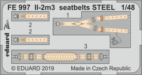 Eduard - II-2m3 seatbelts STEEL for Tamiya