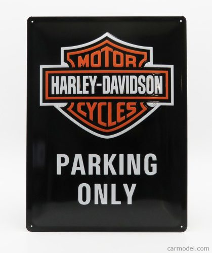 Edicola - Accessories 3D Metal Plate - Harley Davidson Black Orange