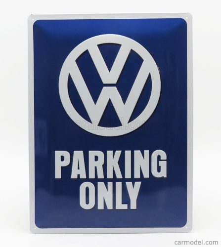 Edicola - Accessories 3D Metal Plate - Volkswagen Parking Only Blue White