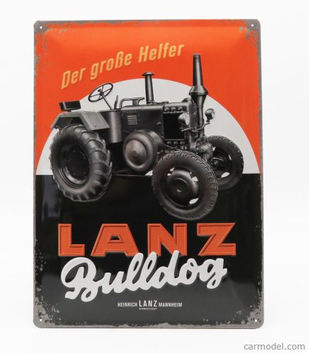 Edicola - Accessories 3D Metal Plate - Lanz Bulldog Black Orange