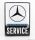 Edicola - Accessories 3D Metal Plate - Mercedes Benz Service Black White Blue