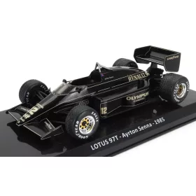   Edicola - LOTUS F1  97T RENAULT TURBO TEAM LOTUS N 12 SEASON 1985 AYRTON SENNA - DAMAGE BLISTER BOX BLACK GOLD