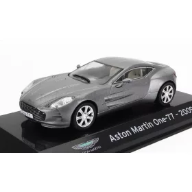   Edicola - ASTON MARTIN ONE-77 2009 - CON VETRINA - WITH SHOWCASE GREY MET