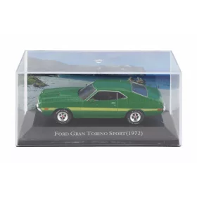   Edicola - FORD USA GRAN TORINO SPORT COUPE 1972 - CON VETRINA - WITH SHOWCASE GREEN YELLOW