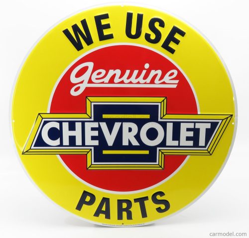 Edicola - Accessories Metal Round Plate - Chevrolet Genuine Parts Yellow Red Blue