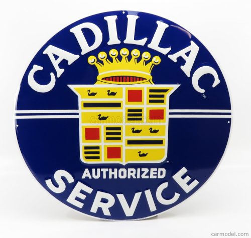 Edicola - Accessories Metal Round Plate - Cadillac Service Blue