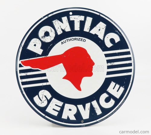 Edicola - Accessories Metal Plate - Pontiac Authorized Service Blue White Red