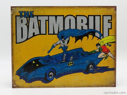 Edicola - Accessories Metal Plate - Batman The Batmobile Yellow Blue