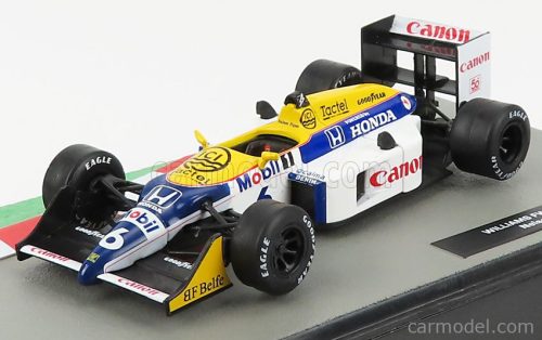 Edicola - Williams F1 Honda Fw11B N 6 Nelson Piquet Season 1987 World Champion White Blue Yellow