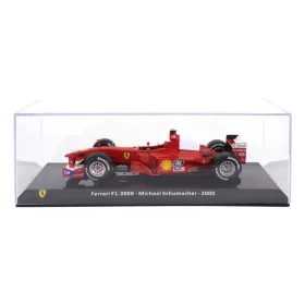   Edicola - FERRARI F1  F2000 N 3 WORLD CHAMPION SEASON 2000 MICHAEL SCHUMACHER - CON VETRINA - WITH SHOWCASE RED WHITE