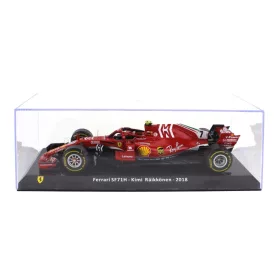  Edicola - FERRARI F1  SF71H N 7 SEASON 2018 KIMI RAIKKONEN - CON VETRINA - WITH SHOWCASE RED