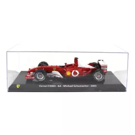   Edicola - FERRARI F1 F2003-GA N 1 WORLD CHAMPION SEASON 2003 MICHAEL SCHUMACHER - CON VETRINA - WITH SHOWCASE RED WHITE