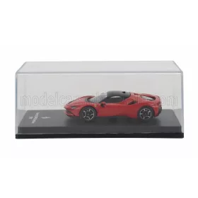   Edicola - FERRARI SF90 STRADALE HYBRID 1000hp 2019 - CON VETRINA - WITH SHOWCASE ROSSO CORSA - RED