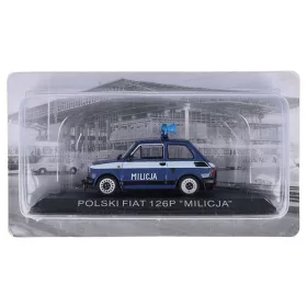 Edicola - POLSKI FIAT 126P MILICJA POLICE 1984 BLUE WHITE
