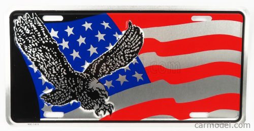 Edicola - Accessories Funny Metal Plate - Eagle Silver Usa Flag Red Silver Blue