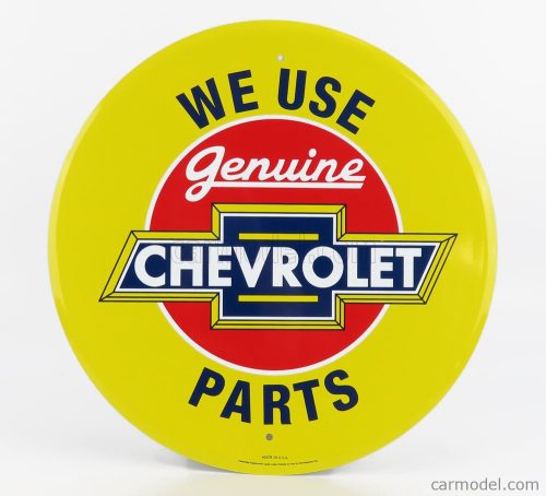 Edicola - Accessories Metal Round Plate - Chevrolet Genuine Parts Yellow Red