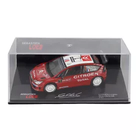   Edicola - CITROEN C4 WRC N 1 3rd RALLY WALES GB 2007 SEBASTIEN LOEB - DANIEL ELENA WITH SHOWCASE RED WHITE