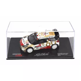   Edicola - CITROEN DS3 WRC N 4 RALLY MONTECARLO 2015 SEBASTIEN LOEB - DANIEL ELENA WITH SHOWCASE RED GOLD WHITE