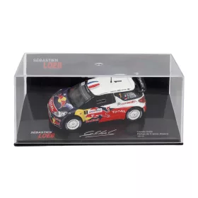   Edicola - CITROEN DS3 WRC N 1 WINNER RALLY DE FRANCE ALSACE 2012 SEBASTIEN LOEB - DANIEL ELENA WITH SHOWCASE BLUE WHITE RED