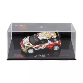   Edicola - CITROEN DS3 WRC N 1 WINNER RALLY MONTECARLO 2013 SEBASTIEN LOEB - DANIEL ELENA WITH SHOWCASE RED GOLD WHITE