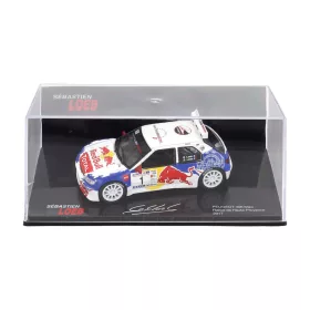   Edicola - PEUGEOT 306 MAXI N 1 WINNER RALLY NATIONAL DE HAUTE PROVENCE 2017 SEBASTIEN LOEB - SEVERINE LOEB WITH SHOWCASE WHITE BLUE RED