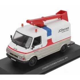   Edicola - CITROEN C35 VAN PORTE NACELLE JCDecaux MOBILIER URBAIN SERVICE ENTRETIEN AGENCE PARIS 1975 WHITE RED GOLD