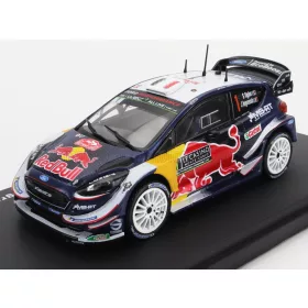   Edicola - FORD ENGLAND FIESTA WRC RED BULL N 1 WINNER RALLY MONTECARLO 2018 S.OGIER - J.INGRASSIA BLUE YELLOW RED