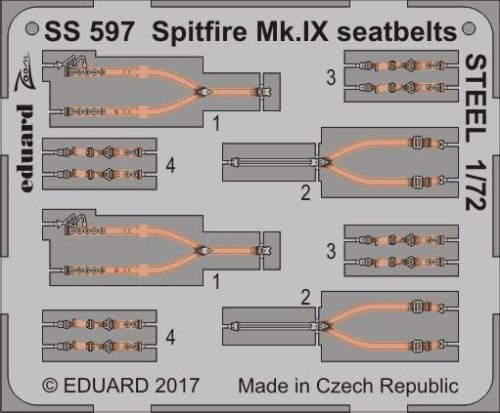 Eduard - Spitfire Mk.IX seatbelts STEEL f.Eduard