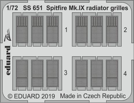 Eduard - Spitfire Mk.IX radiator grilles f.Eduard