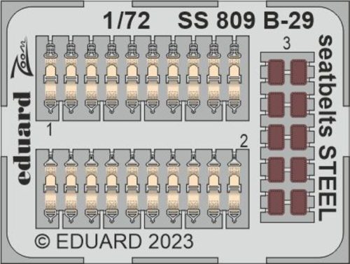 Eduard - B-29 seatbelts STEEL 1/72 HOBBY 2000 / ACADEMY