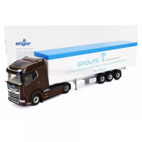   Eligor - DAF XG TRUCK CASSONE RIBALTABILE GROUPE TRANSPORTS 2023 BROWN WHITE