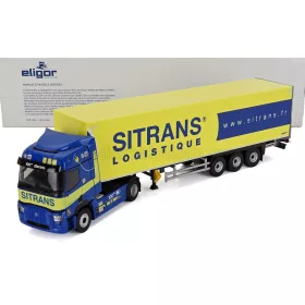   Eligor - RENAULT T-LINE E-TECH TRUCK CASSONATO SITRANS TRANSPORTS 2023 BLUE YELLOW