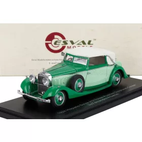   Esval Model - HISPANO SUIZA J12 DROPHEAD CABRIOLET CLOSED DROPHEAD COUPE BY FERNANDEZ & DARRIN 1934 2 TONE GREEN WHITE