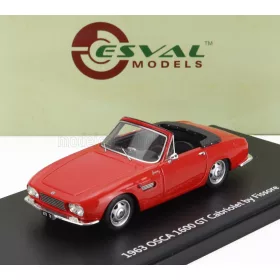   Esval Model - OSCA 1600GT FISSORE CABRIOLET OPEN 1963 RED BLACK