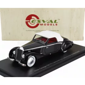   Esval Model - DELAGE D6-70 CABRIOLET LETOURNEUR & MARCHAND CLOSED 1939 BLACK WHITE